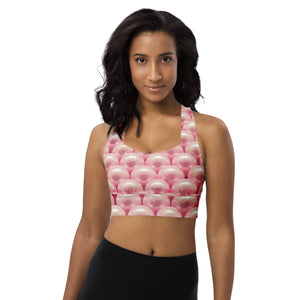 PL Pink Pearls Longline sports bra