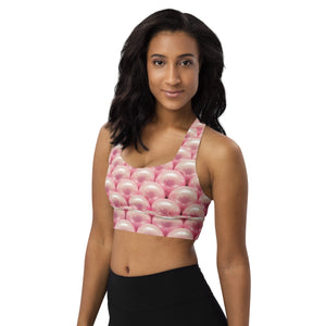 PL Pink Pearls Longline sports bra