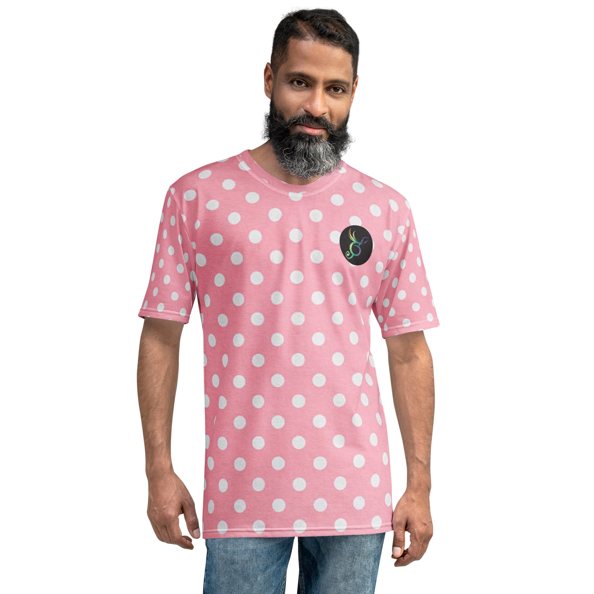 Zilla Dots Pink Lotion Men's t-shirt