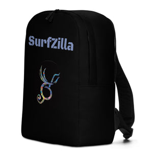 SurfZilla Black Minimalist Backpack