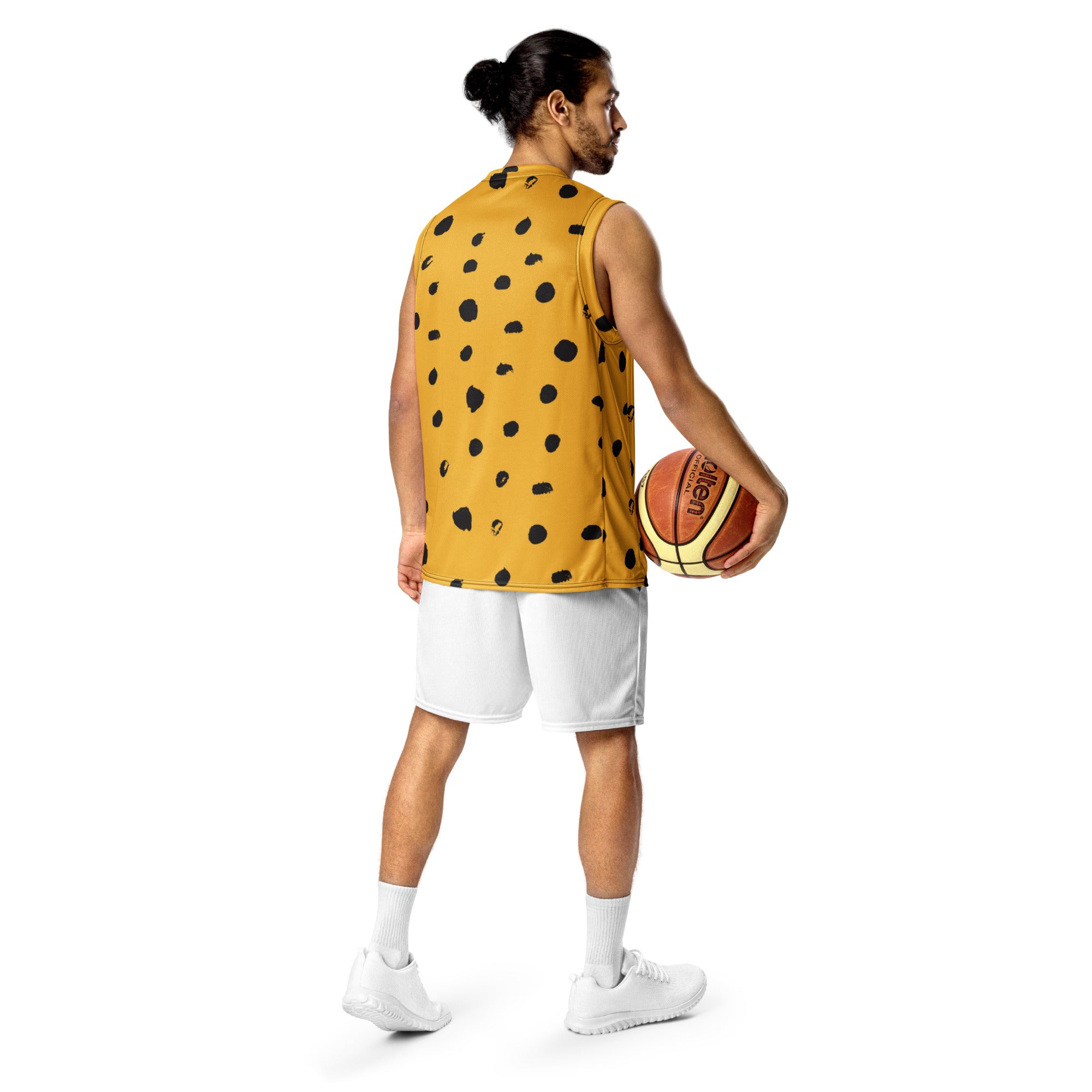 Zilla Dots Jungle Hoops Recycled unisex basketball jersey