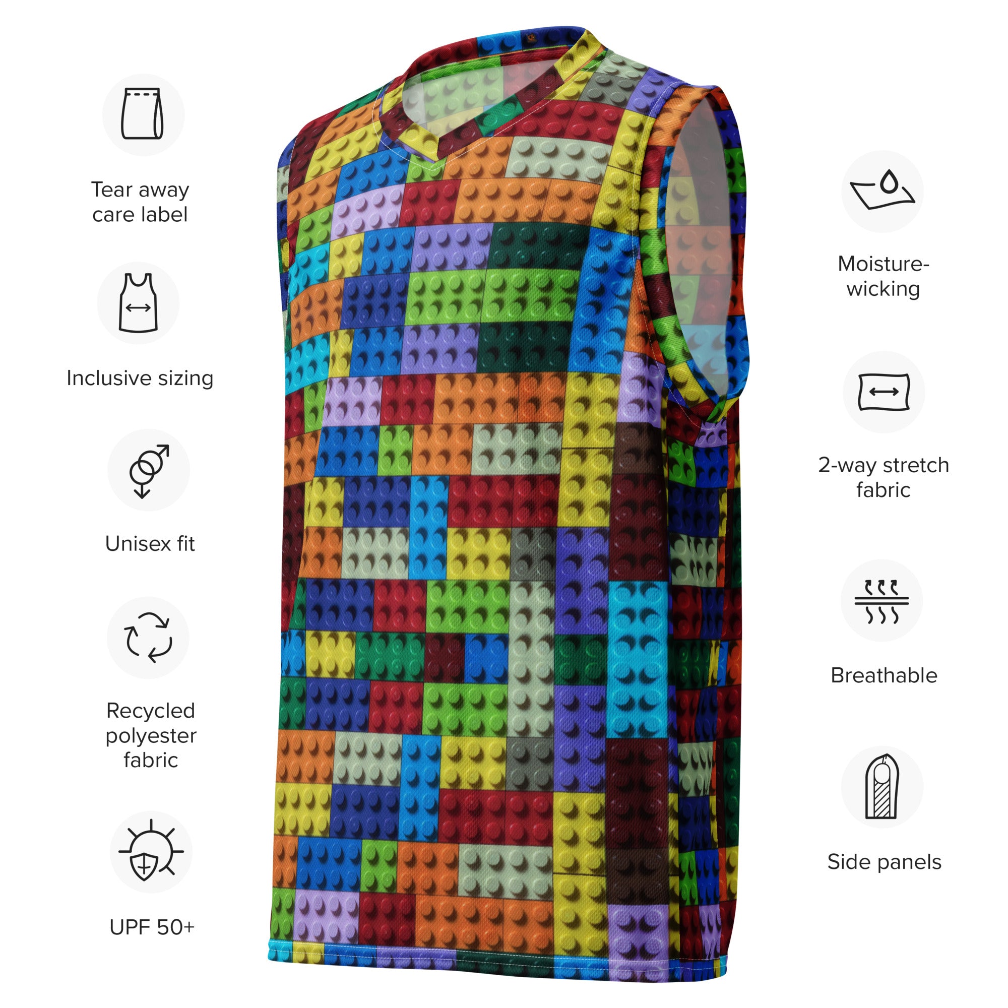 Bloc Recycled unisex basketball jersey