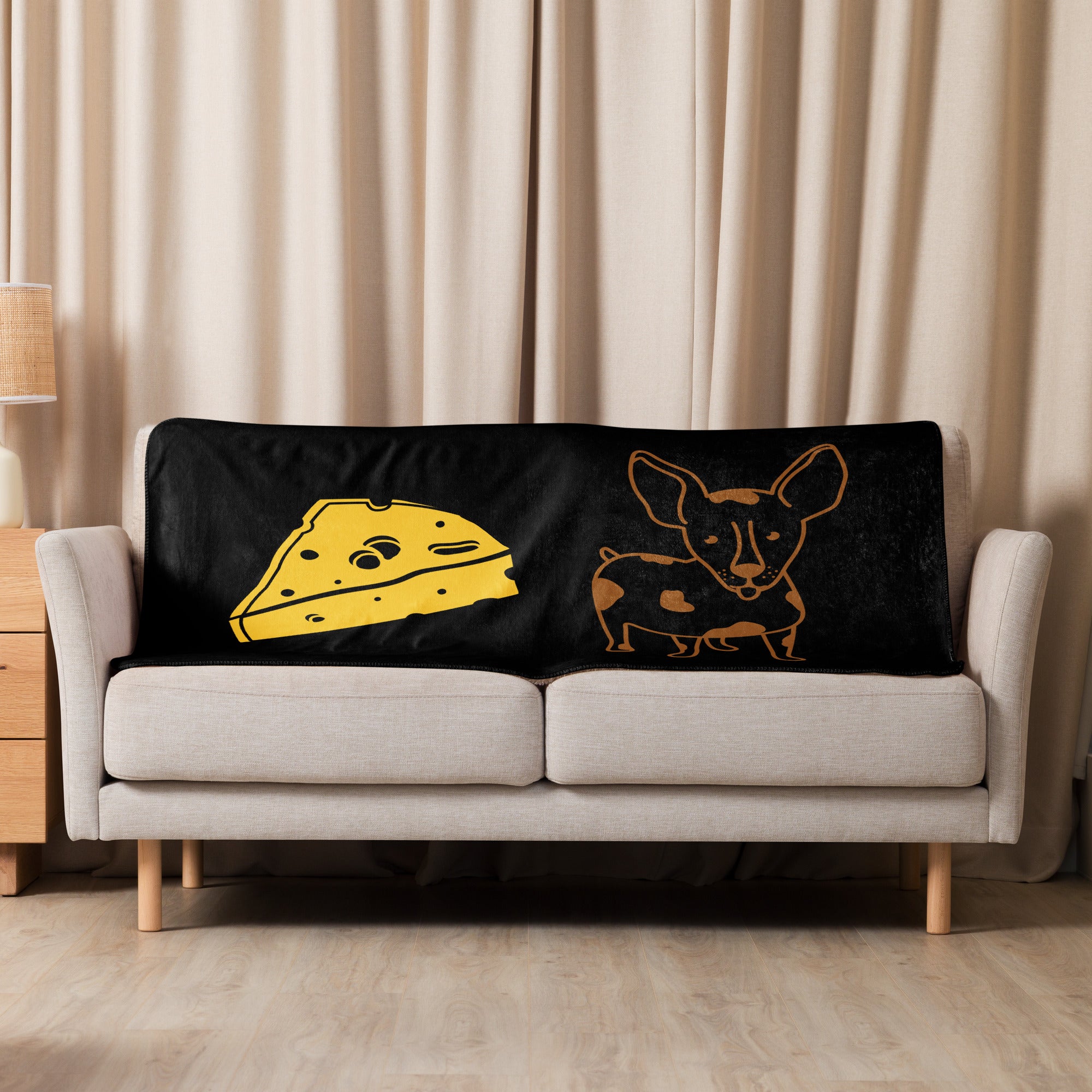 Cheesy Chi Sherpa blanket