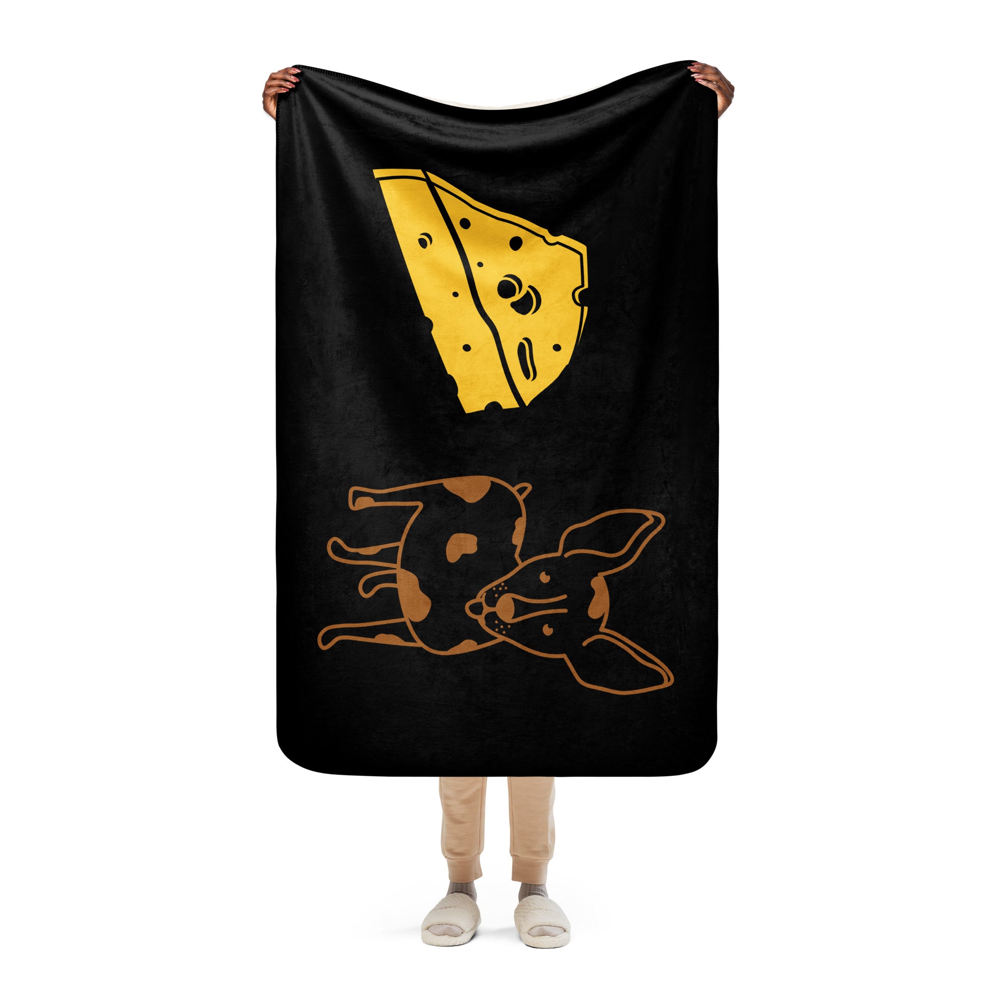 Cheesy Chi Sherpa blanket