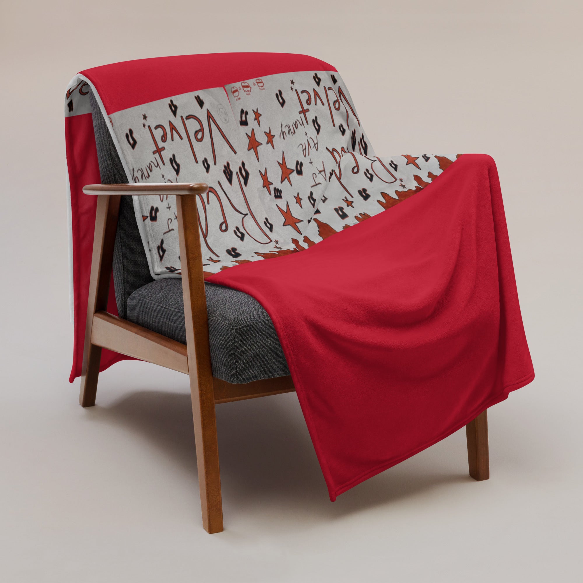 Red Velvet Throw Blanket