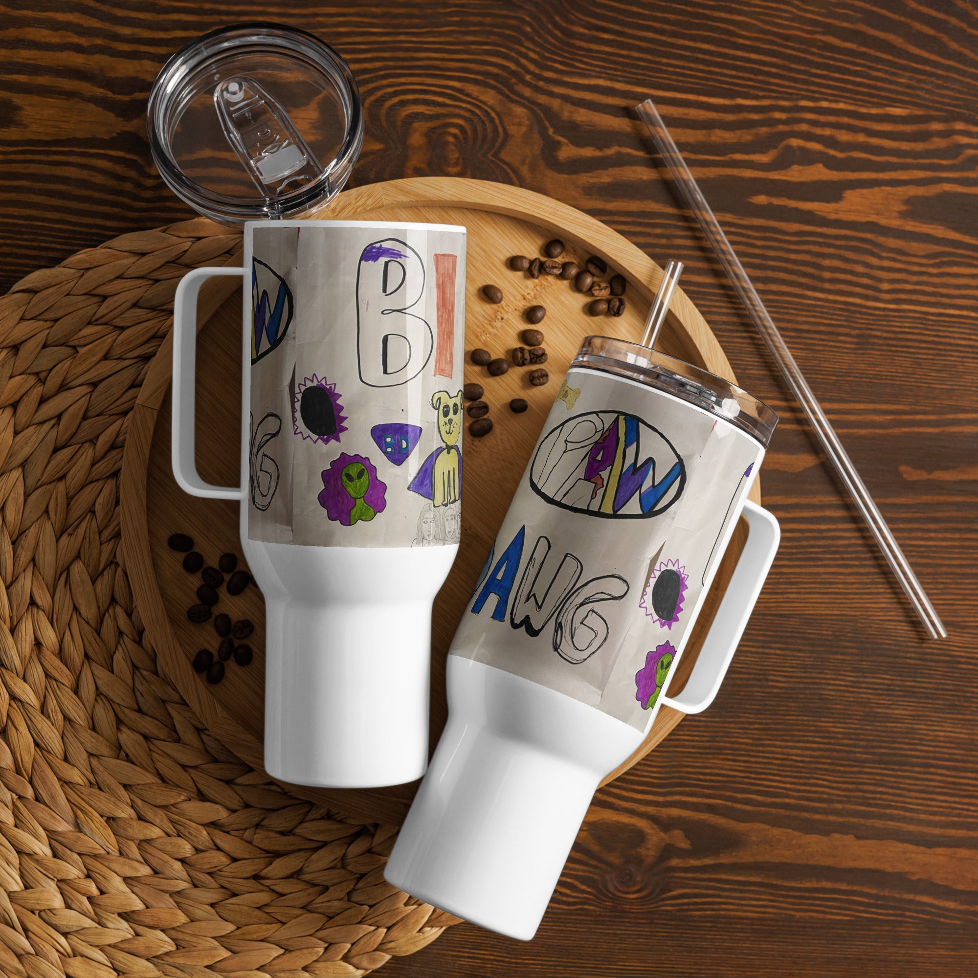Big Dawg Travel mug with a handle