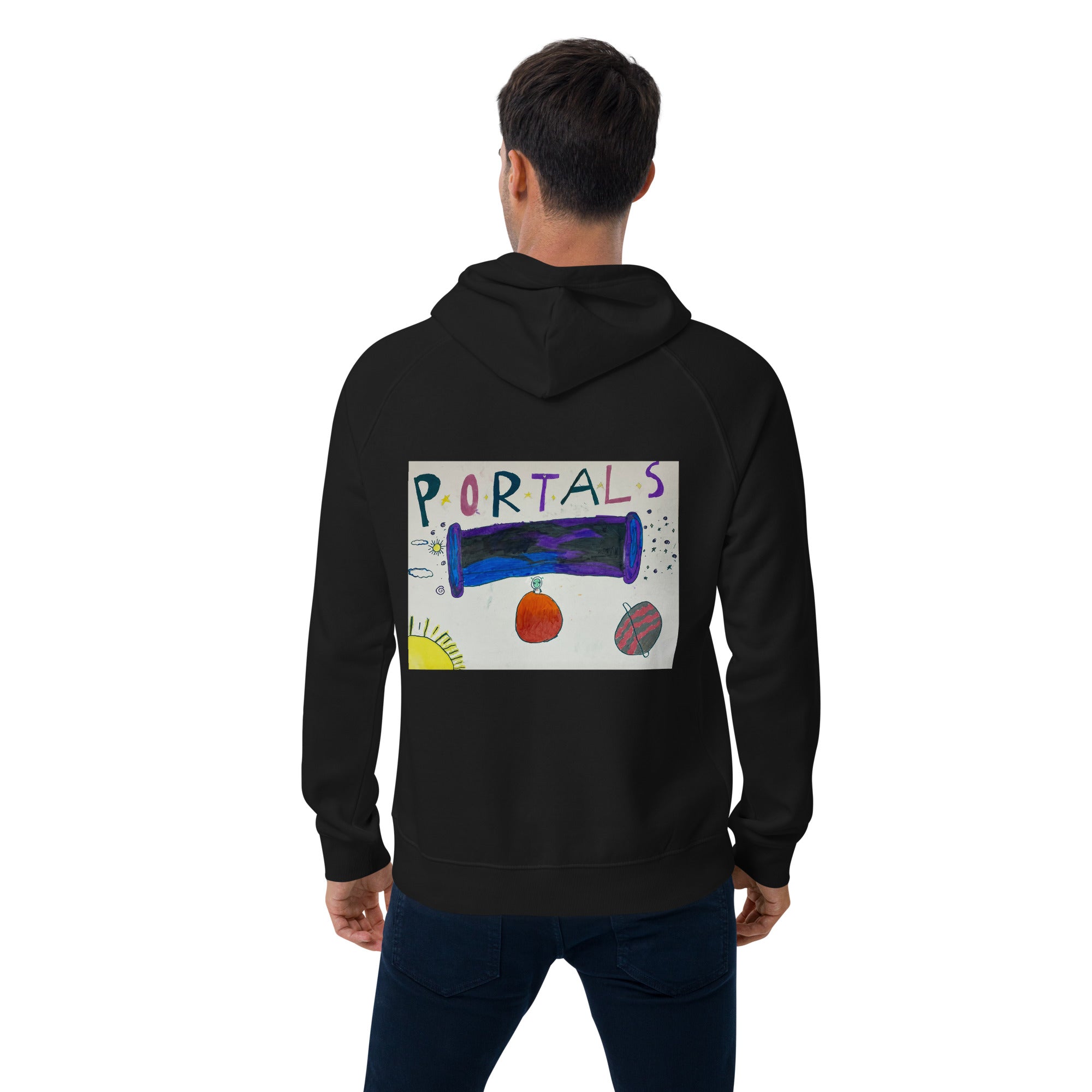 OLPR Portals Unisex eco raglan hoodie