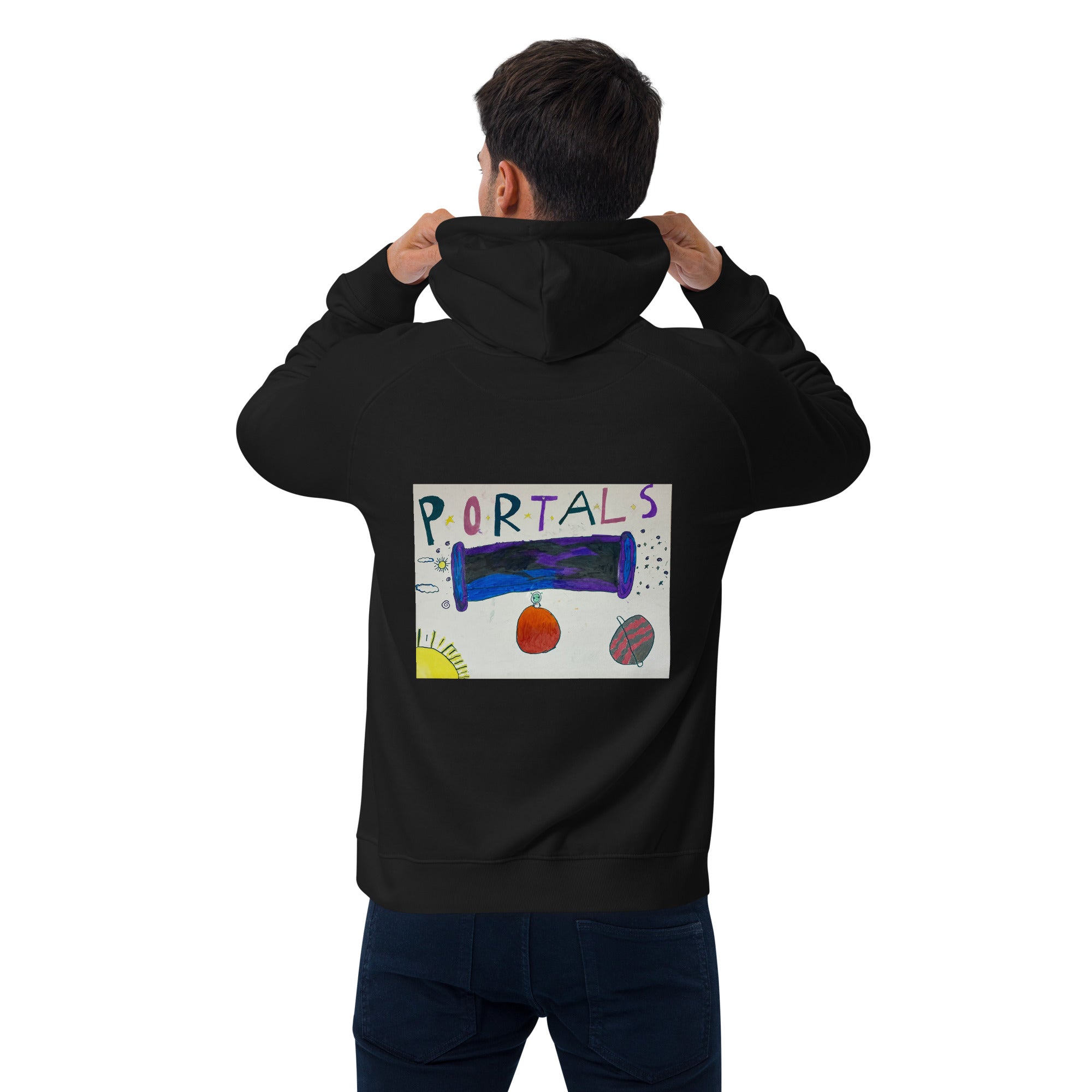 OLPR Portals Unisex eco raglan hoodie