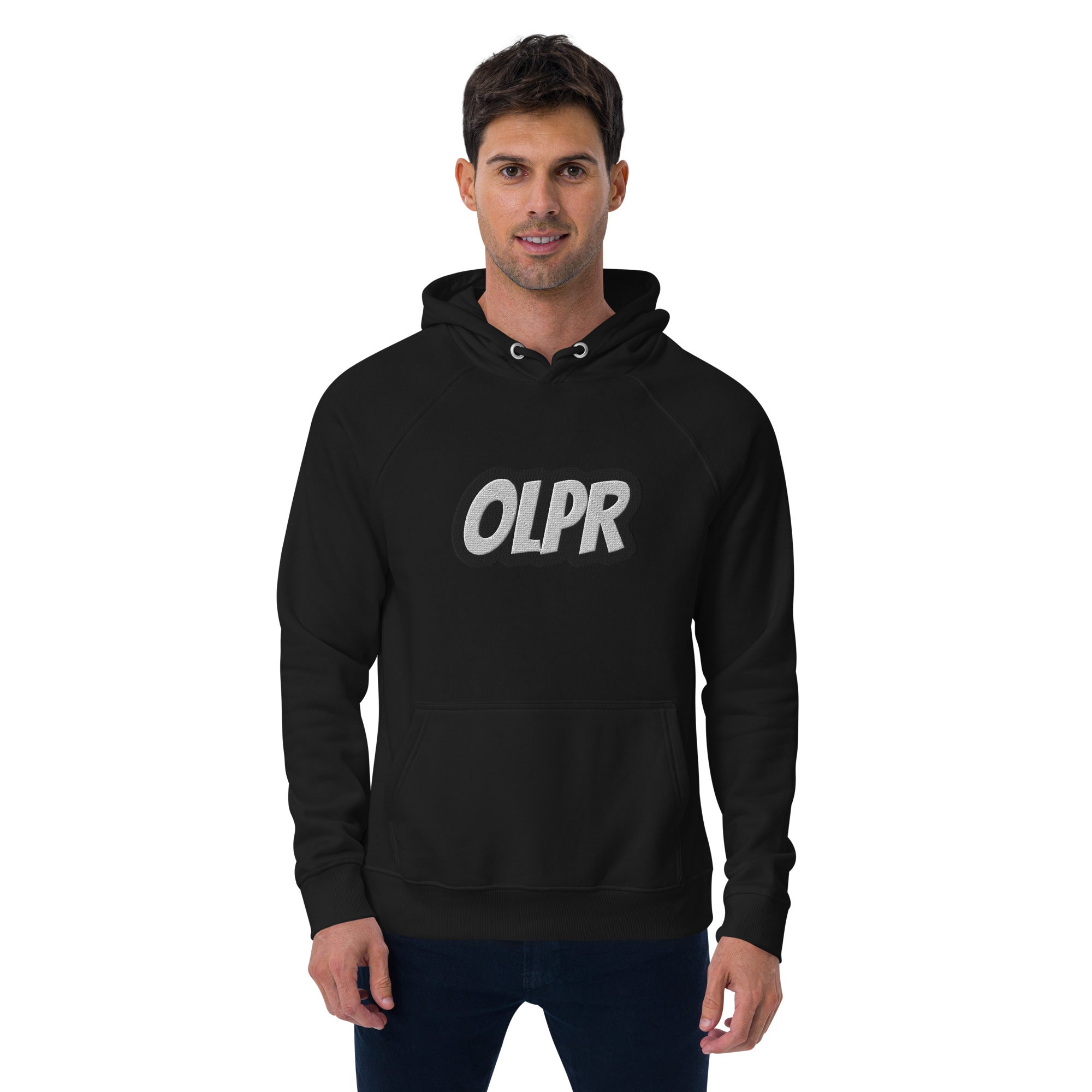 OLPR Embroidered Unisex eco raglan hoodie