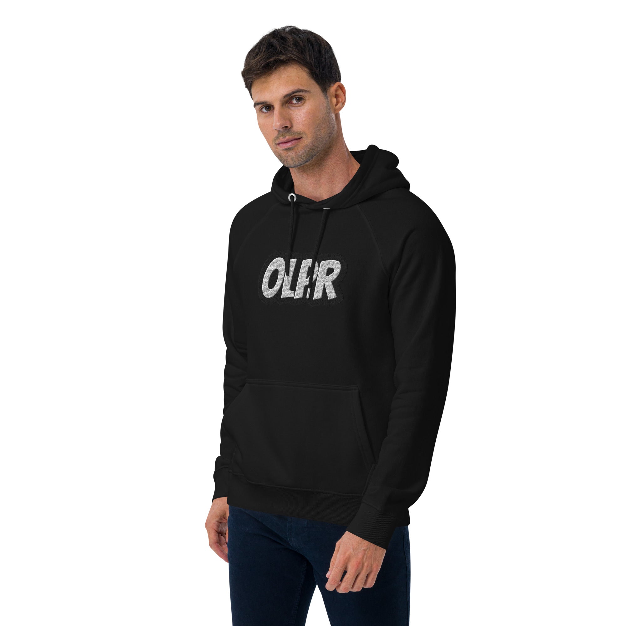 OLPR Embroidered Unisex eco raglan hoodie