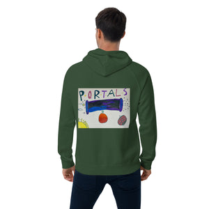 OLPR Portals Unisex eco raglan hoodie