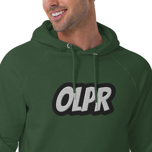 OLPR Embroidered Unisex eco raglan hoodie