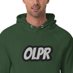 OLPR Embroidered Unisex eco raglan hoodie