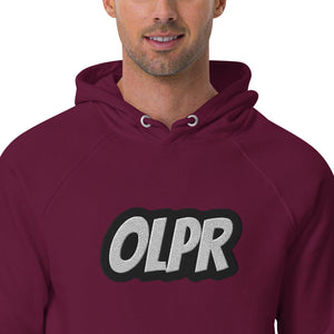 OLPR Embroidered Unisex eco raglan hoodie