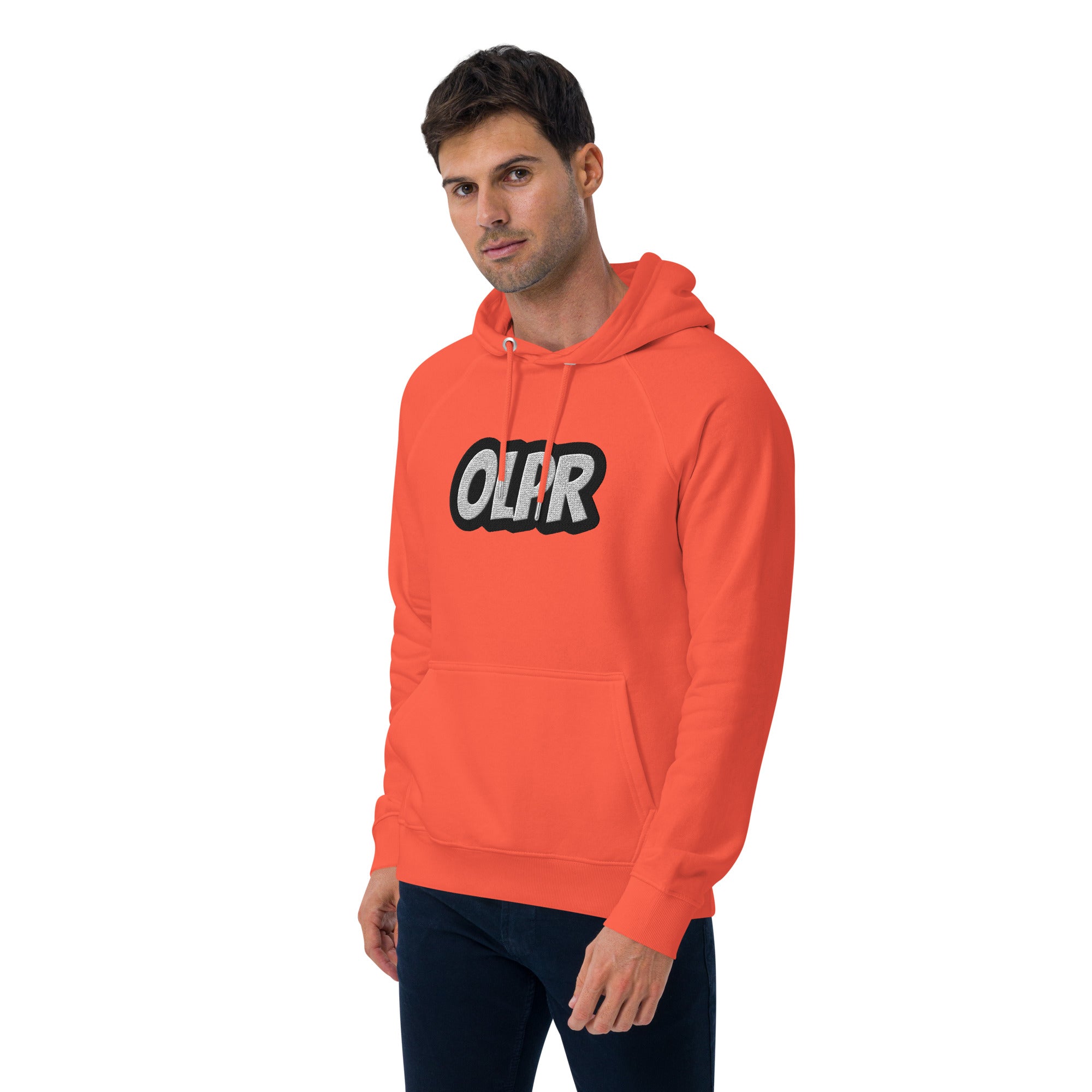 OLPR Embroidered Unisex eco raglan hoodie