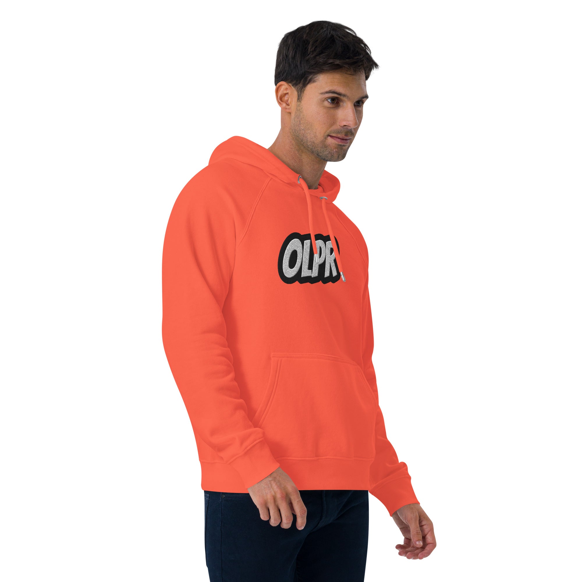 OLPR Embroidered Unisex eco raglan hoodie