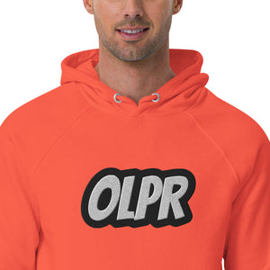 OLPR Embroidered Unisex eco raglan hoodie
