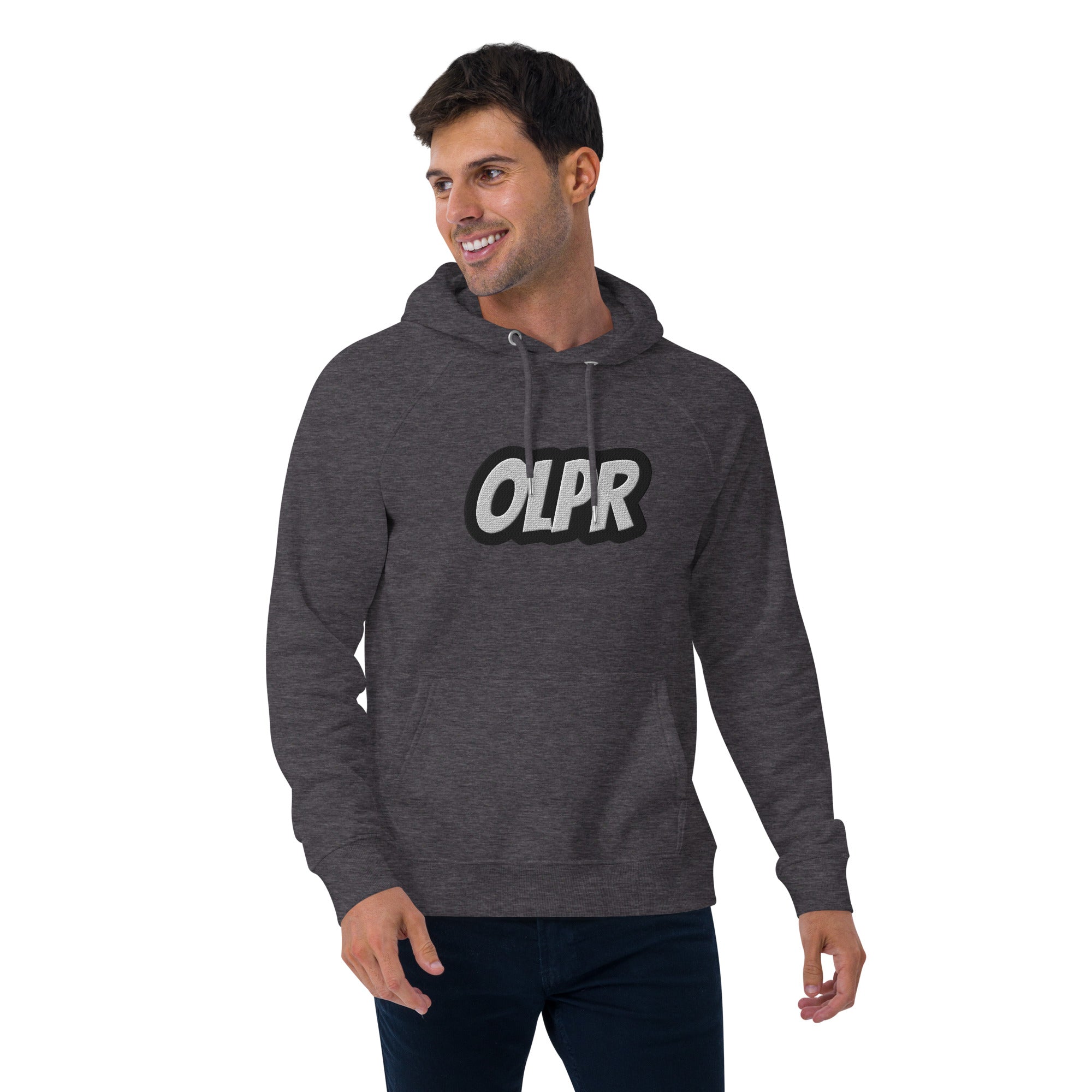 OLPR Embroidered Unisex eco raglan hoodie