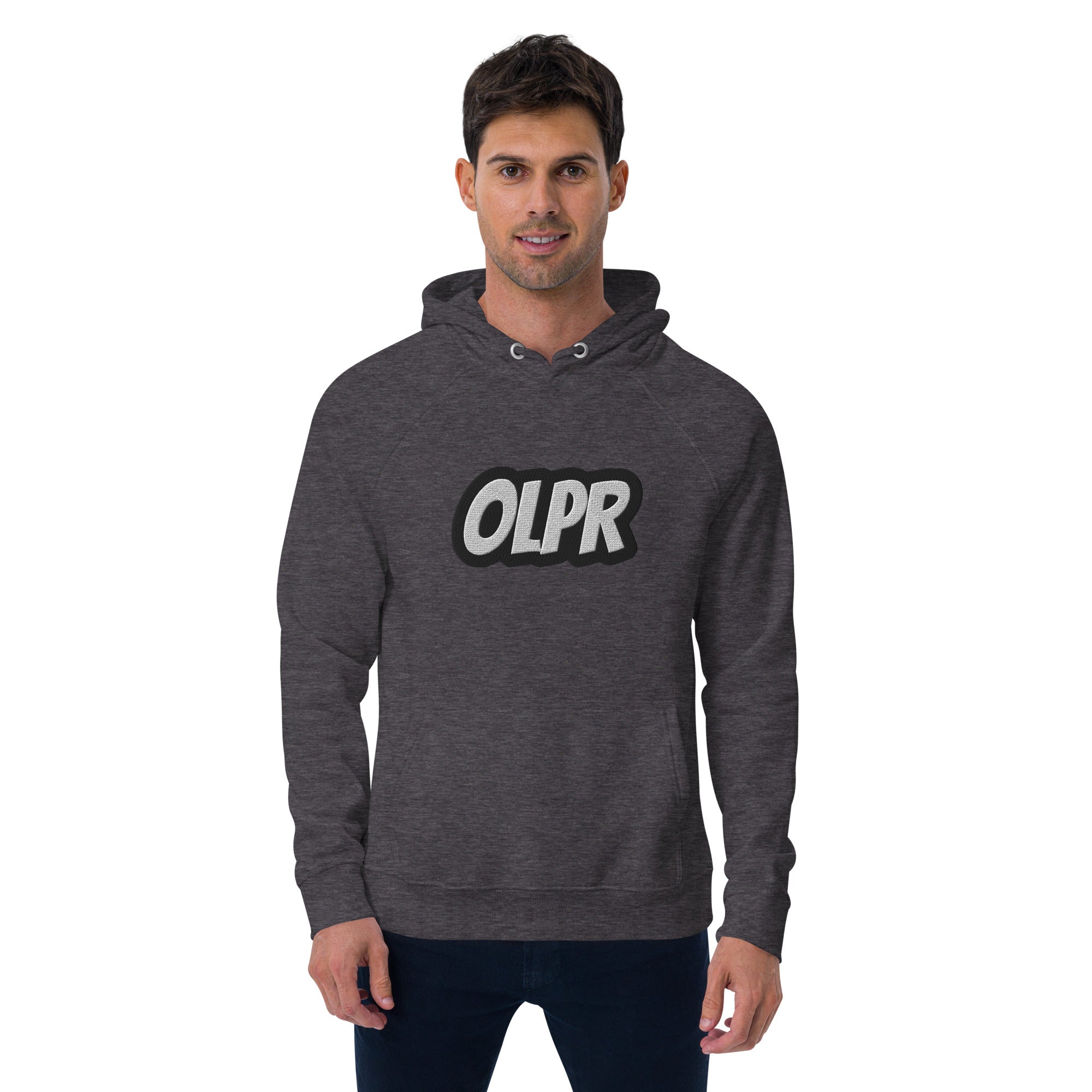 OLPR Embroidered Unisex eco raglan hoodie