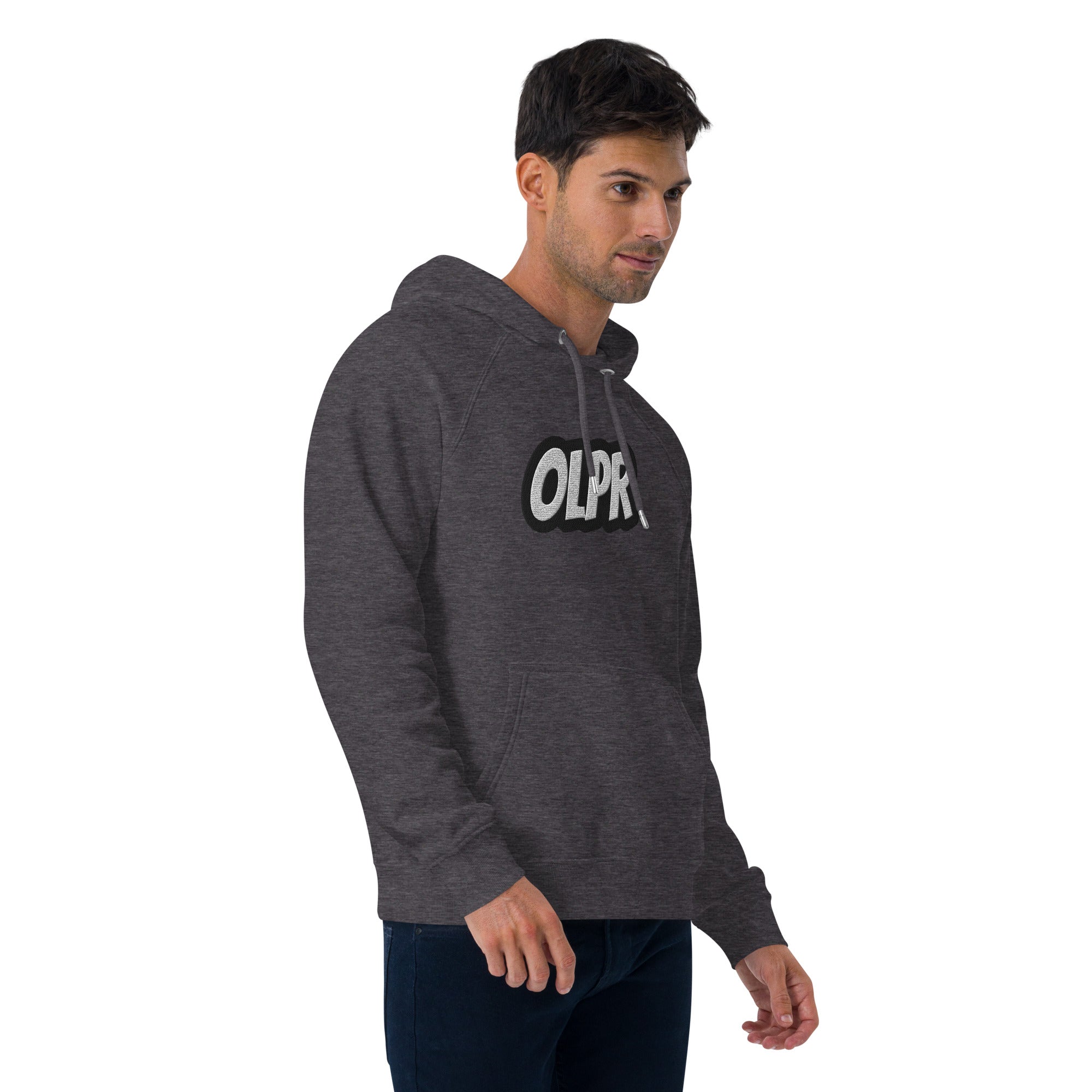 OLPR Embroidered Unisex eco raglan hoodie
