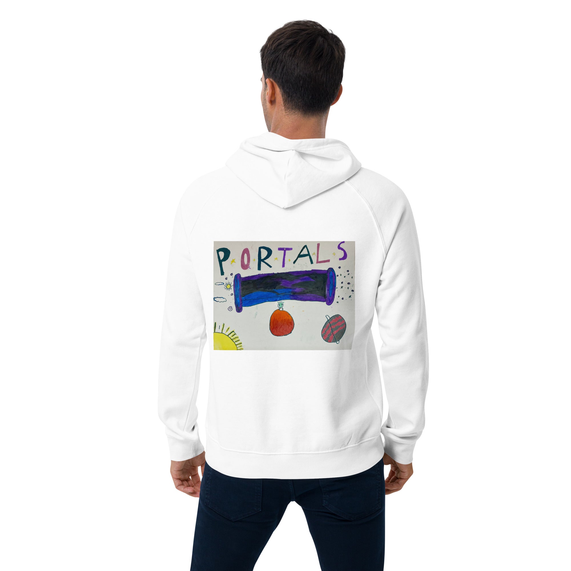 OLPR Portals Unisex eco raglan hoodie