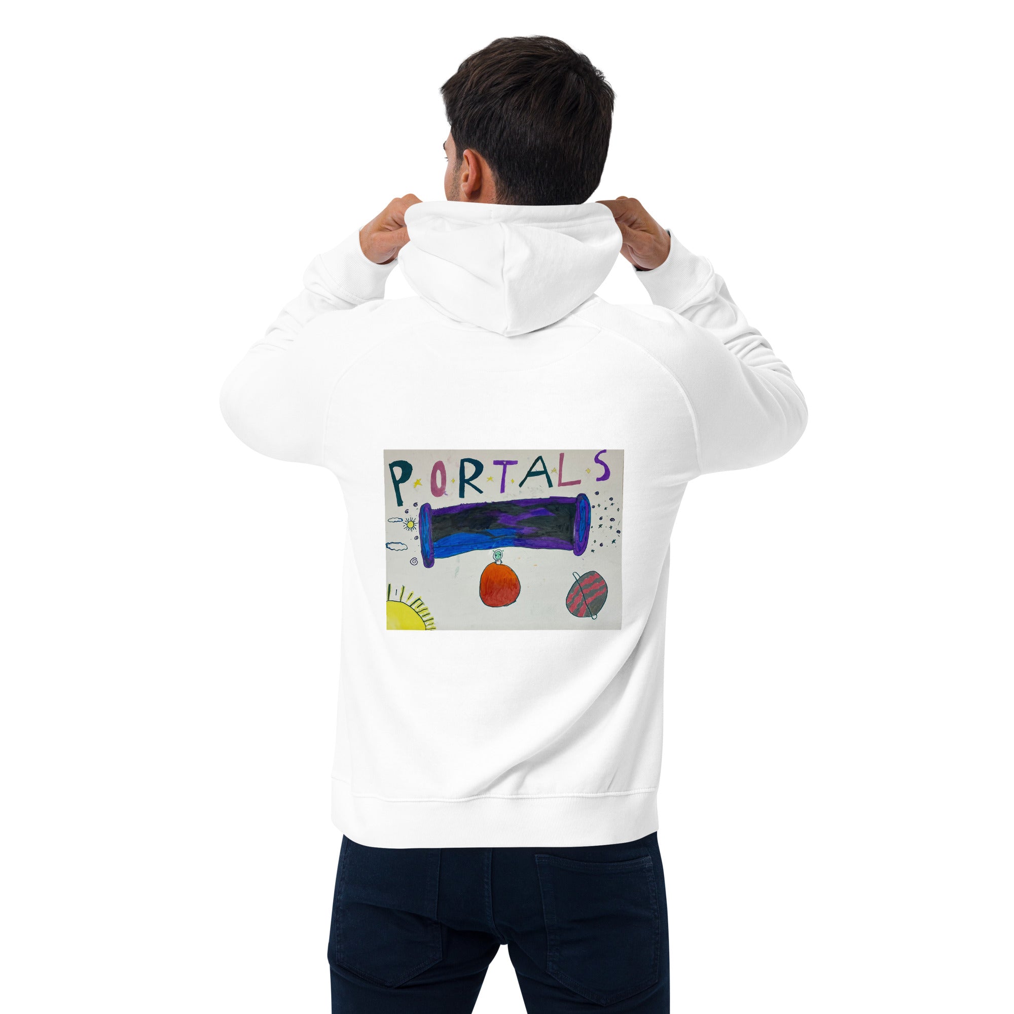 OLPR Portals Unisex eco raglan hoodie