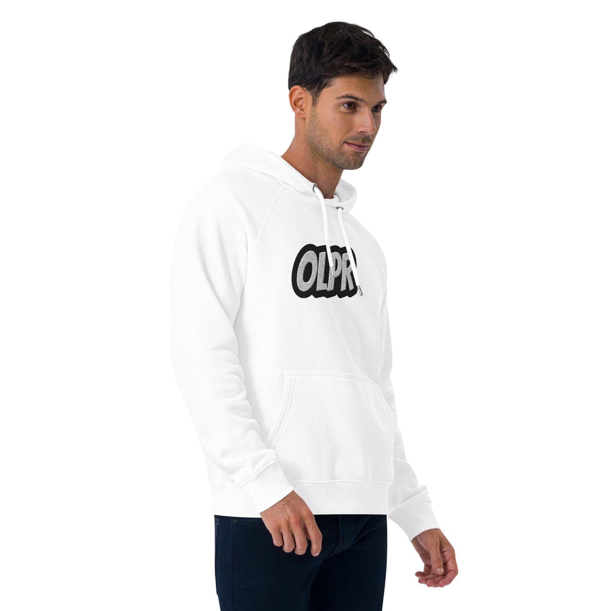 OLPR Embroidered Unisex eco raglan hoodie