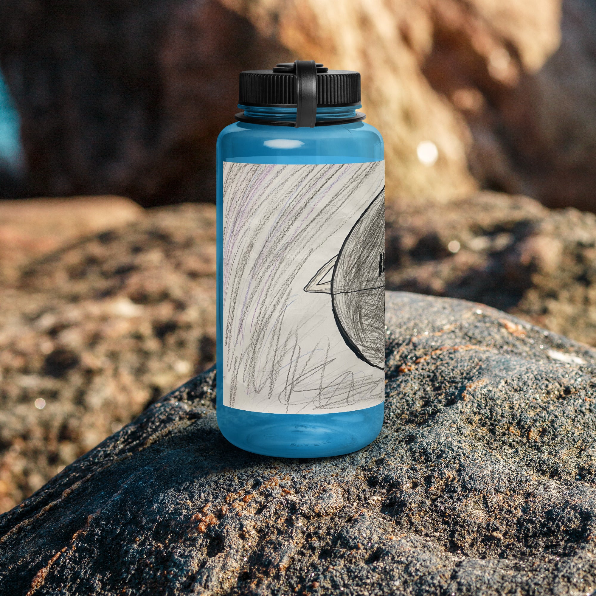 SDS Black Hole Wide mouth plastic water bottle