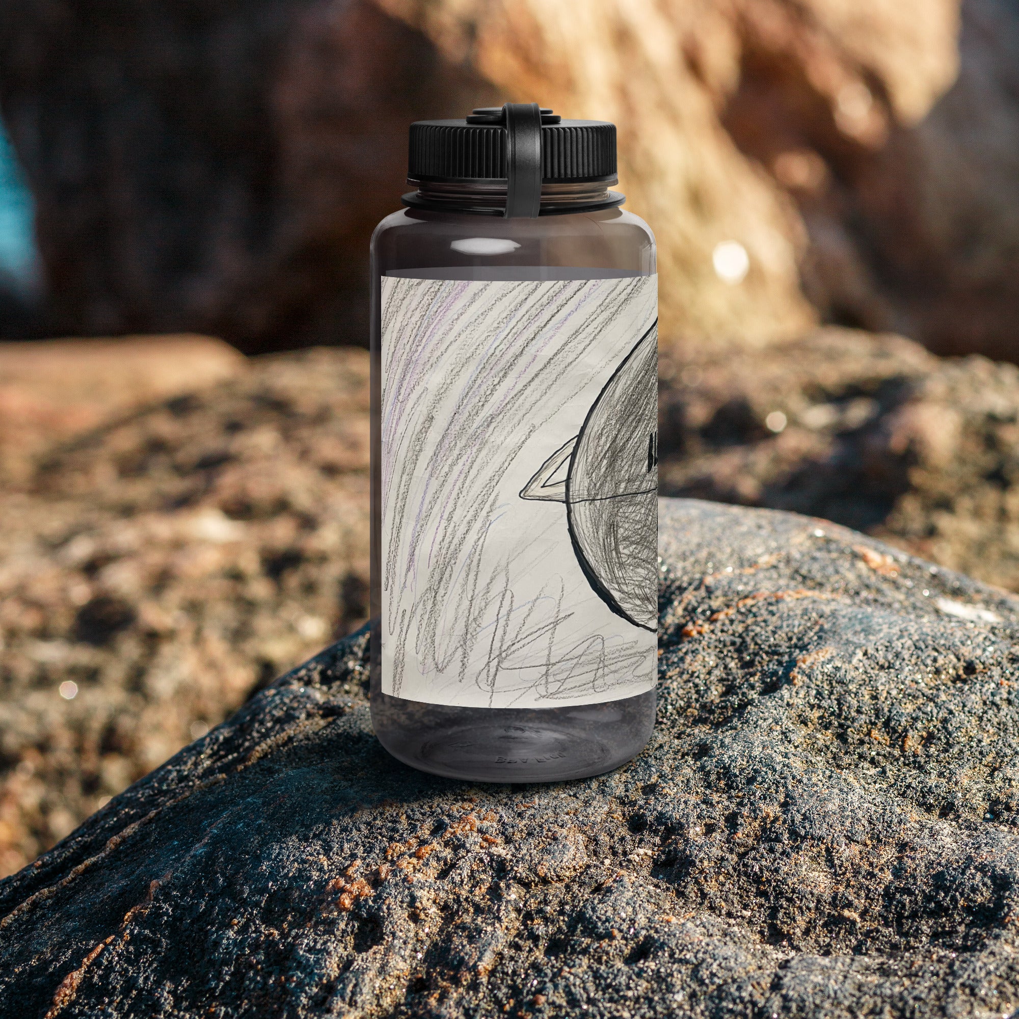 SDS Black Hole Wide mouth plastic water bottle