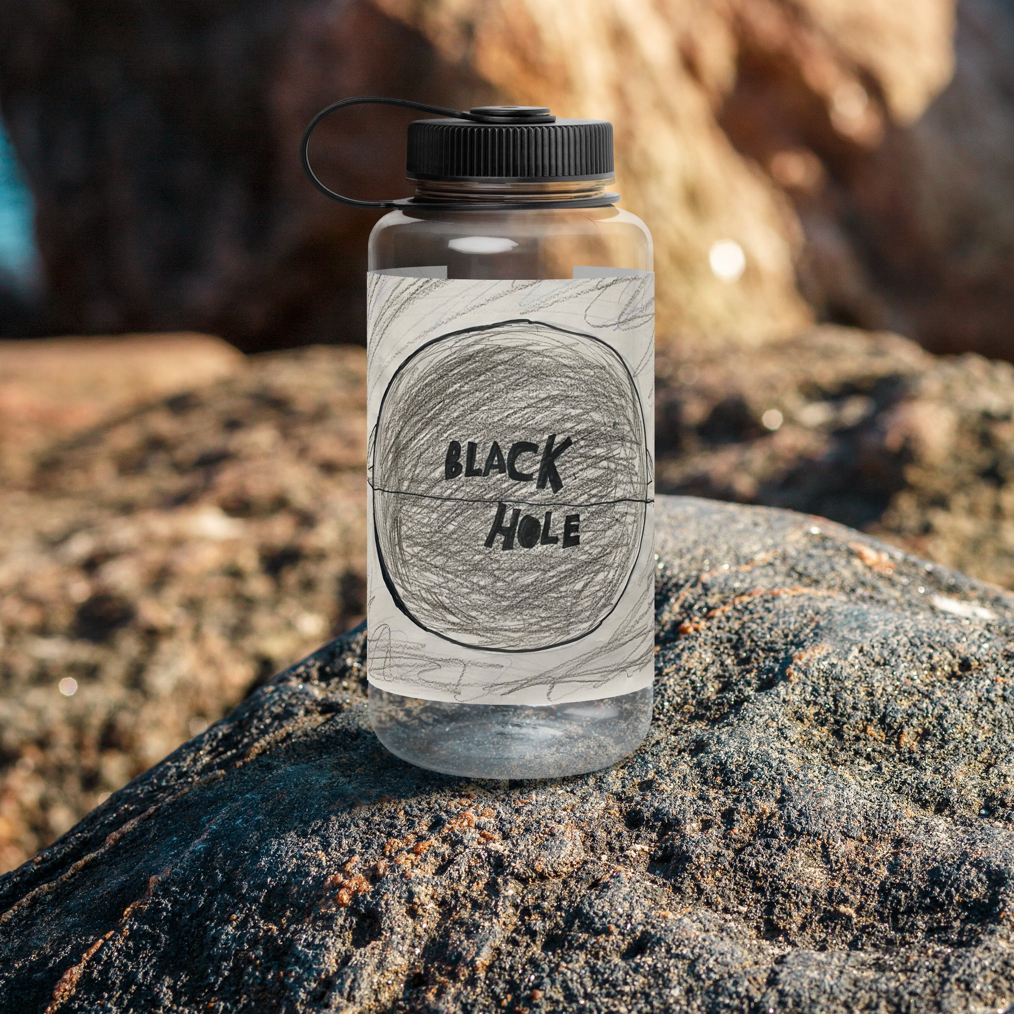 SDS Black Hole Wide mouth plastic water bottle