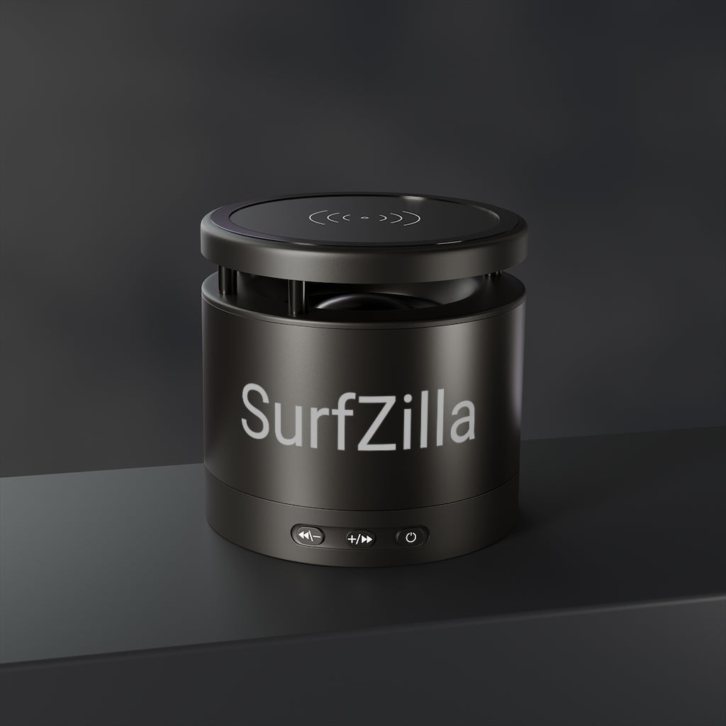 SurfZilla Metal Bluetooth Speaker and Wireless Charging Pad