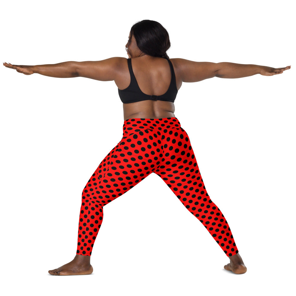 Zilla Dotz Crimson Crossover leggings with pockets