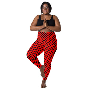 Zilla Dotz Crimson Crossover leggings with pockets