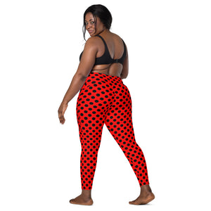 Zilla Dotz Crimson Crossover leggings with pockets