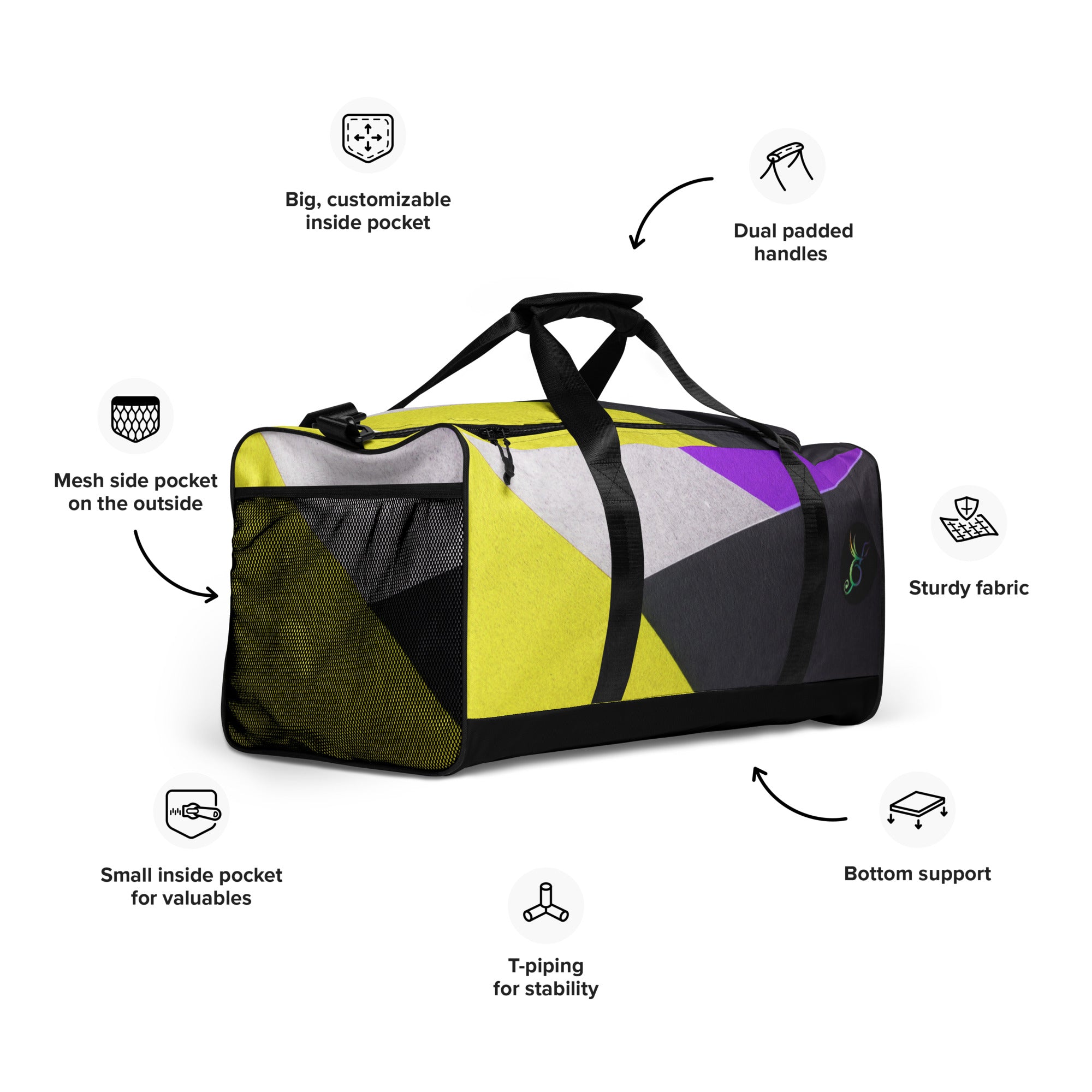 Abstract Prime Duffle bag