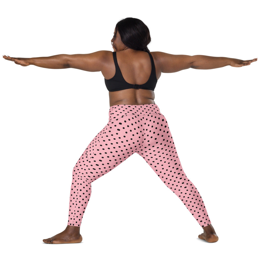 Zilla Dots Pink Lotion Leggings with pockets