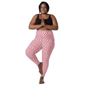 Zilla Dots Pink Lotion Leggings with pockets