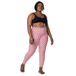 Zilla Dots Pink Lotion Leggings with pockets