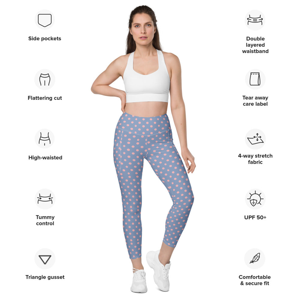 Zilla Dots Granite Leggings with pockets