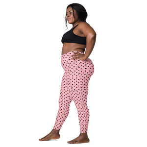 Zilla Dots Pink Lotion Leggings with pockets