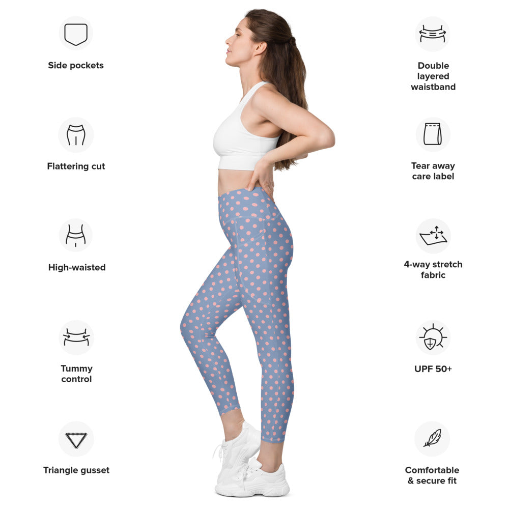 Zilla Dots Granite Leggings with pockets