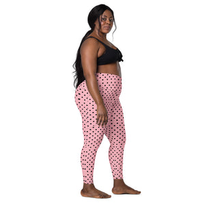 Zilla Dots Pink Lotion Leggings with pockets