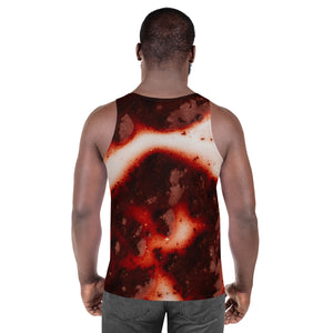 Abstract Lava Unisex Tank Top