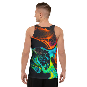 Abstract Neon Flames Unisex Tank Top
