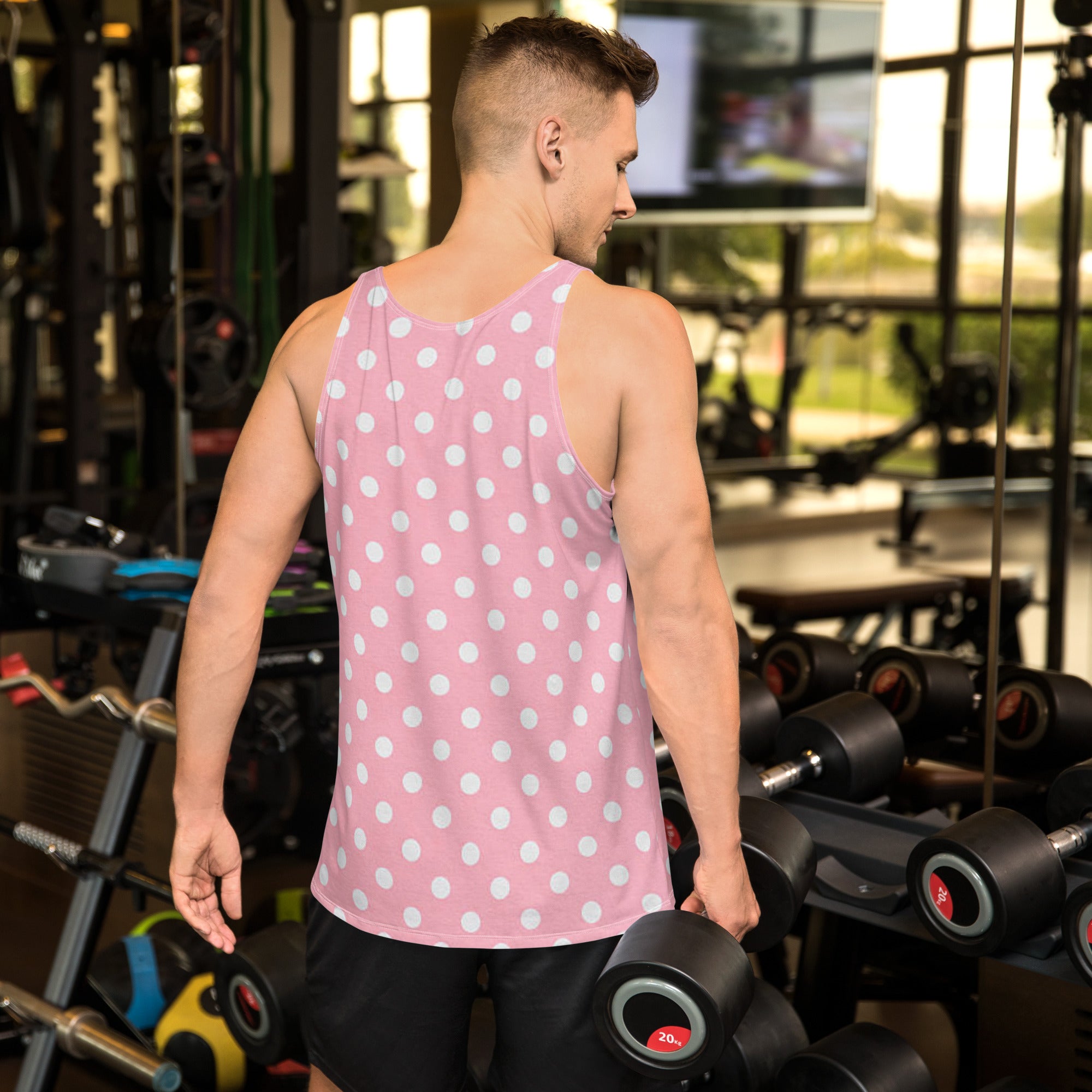 Zilla Dots Pink Unisex Tank Top