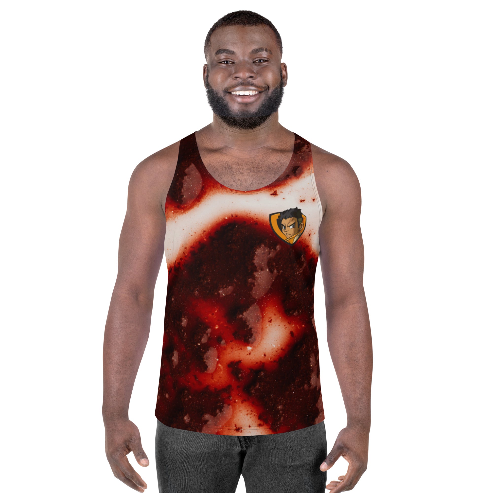 Abstract Lava Unisex Tank Top