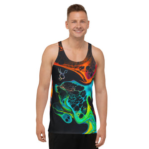 Abstract Neon Flames Unisex Tank Top
