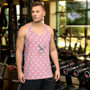 Zilla Dots Pink Unisex Tank Top