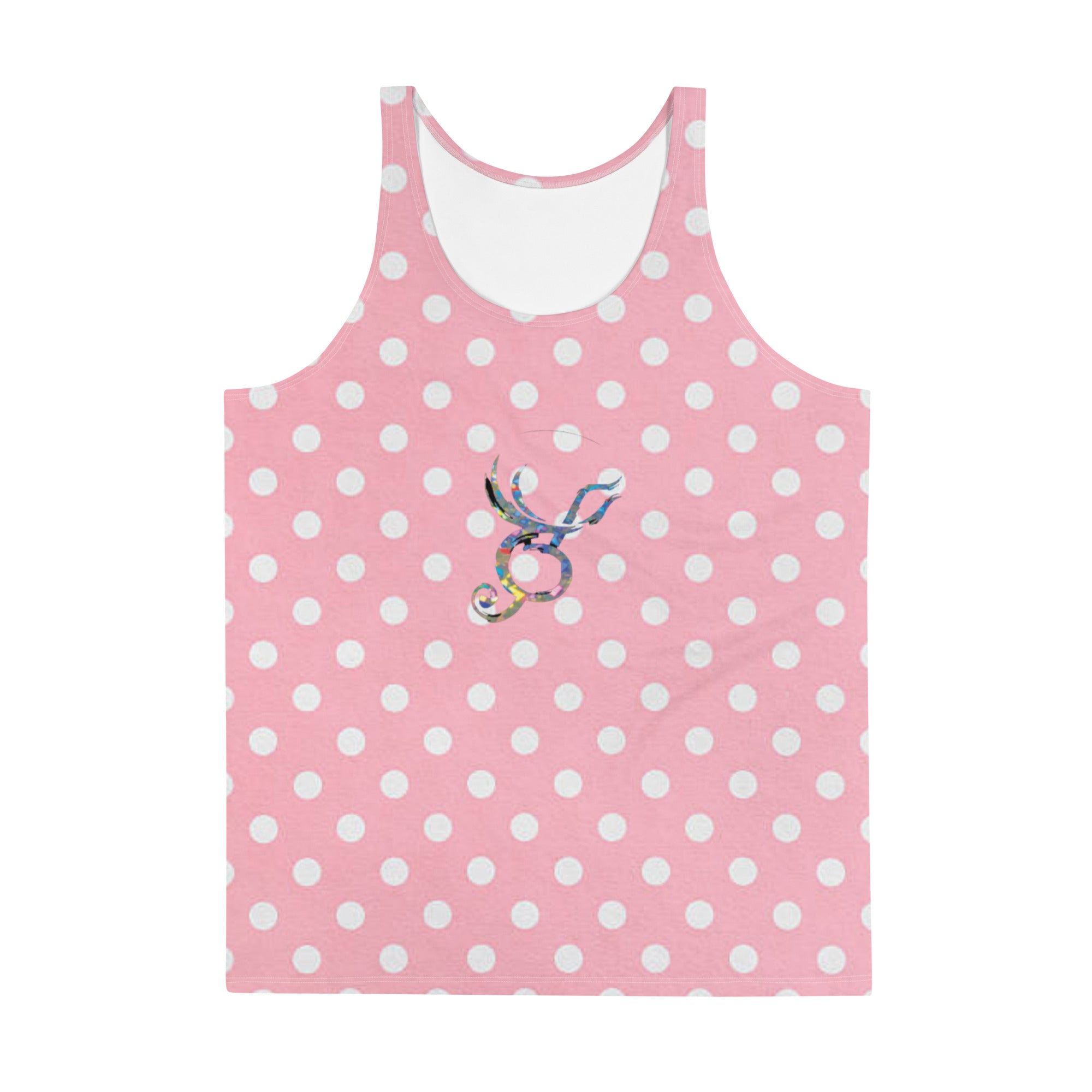 Zilla Dots Pink Unisex Tank Top