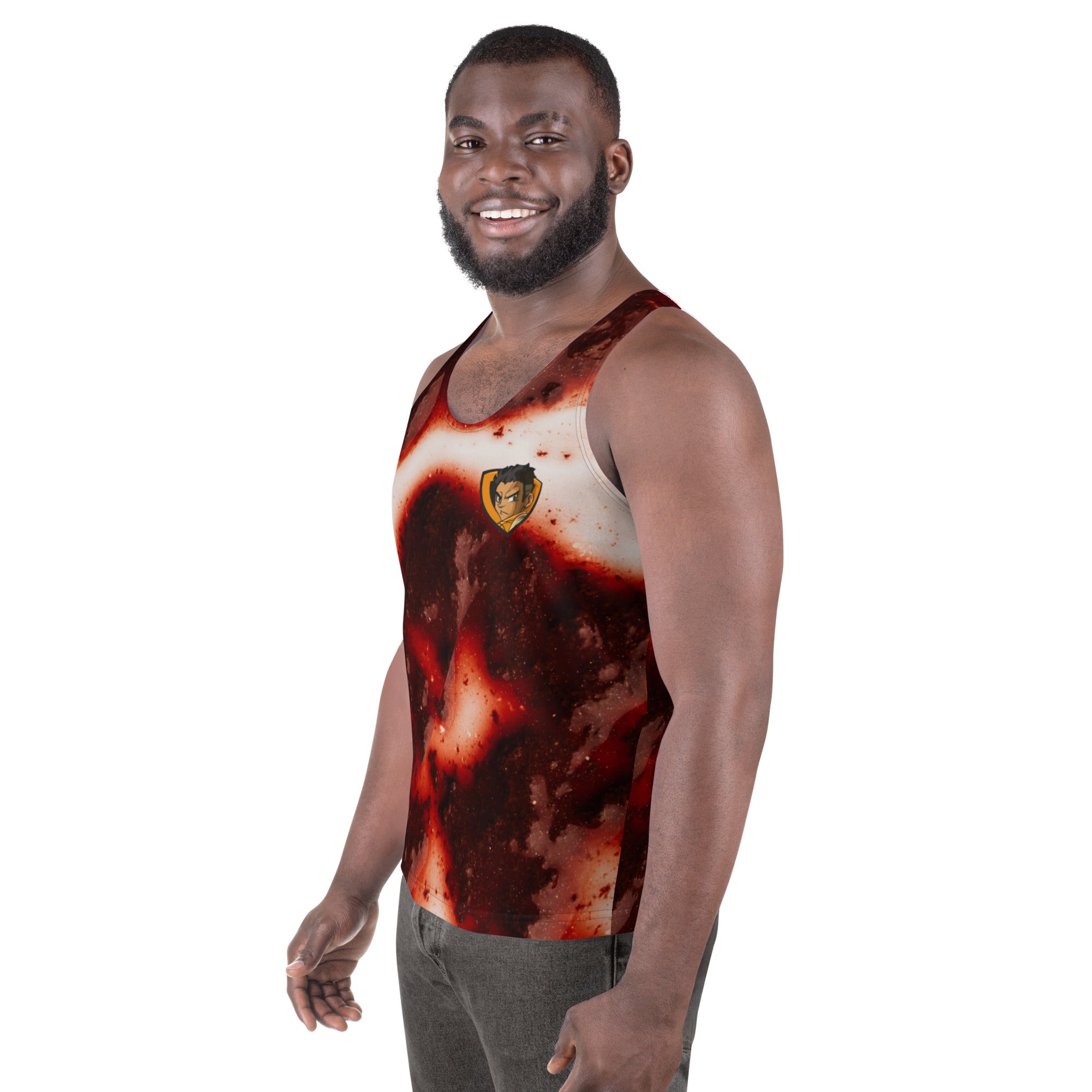 Abstract Lava Unisex Tank Top
